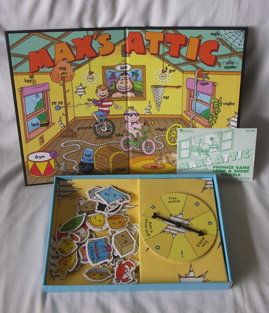 Max's Attic Phonics Game Long & Short Vowels Learning Resources Complete