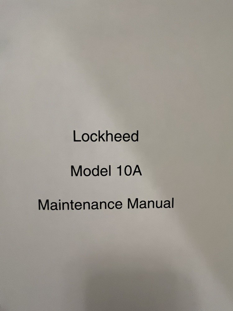 Model 10A Maintenance Manual Older Copy Thick & Heavy