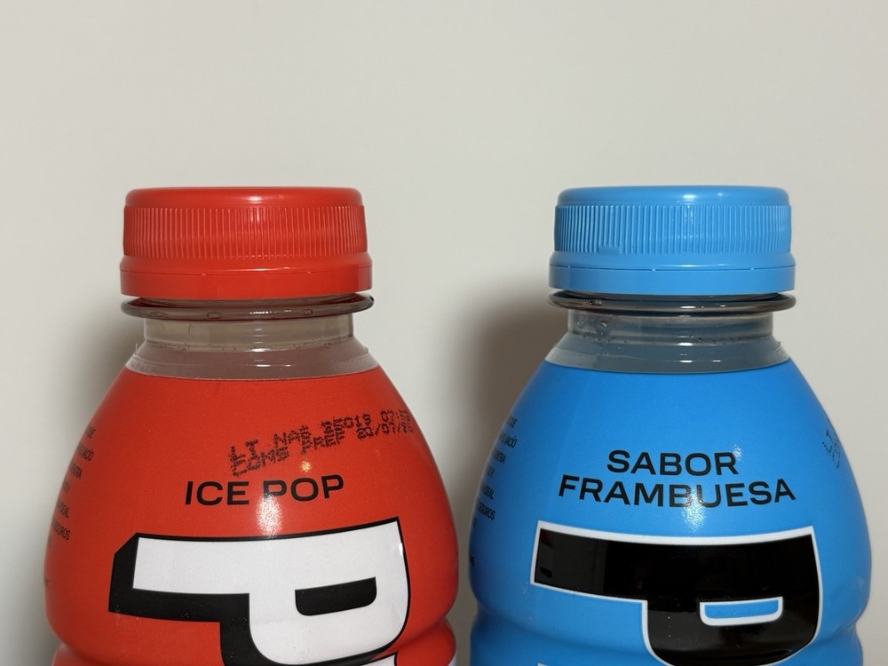 Prime Hydration MEXICAN Blue Raspberry & Ice Pop Rare Bottle Drinks 2 Lot Mexico