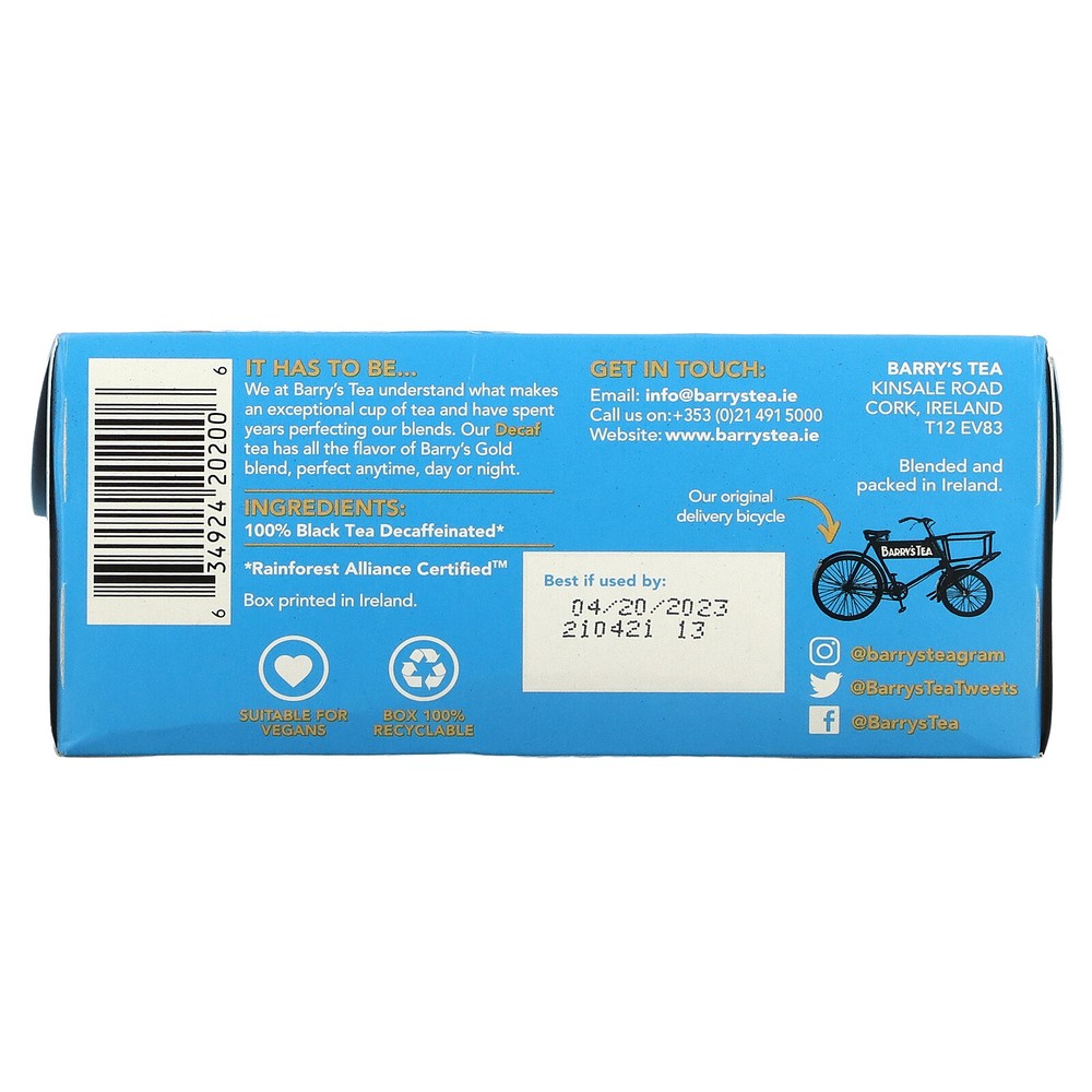 Decaf Blend, 40 Tea Bags, 4.4 oz (125 g)