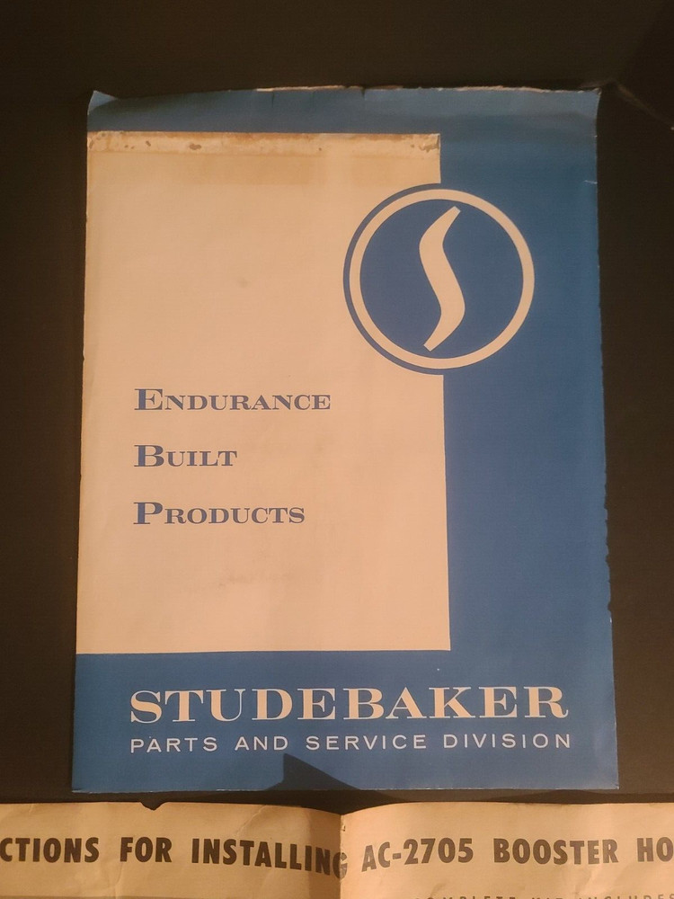 Studebaker Packard Corp 20 X 28" Wall Chart Instructions for Booster Horn Kit