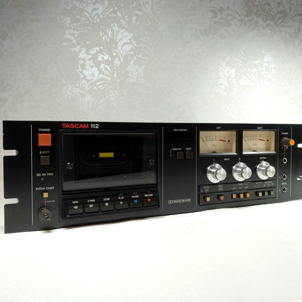 Tascam 112 Rack Mountable Studio Cassette Deck Tape Recorder Confirmed Operation