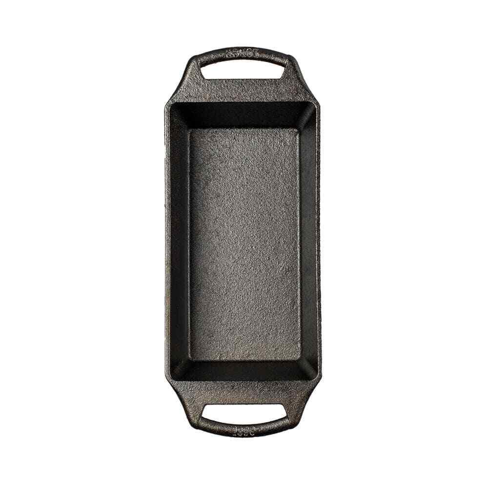 Lodge Cast Iron Bread Loaf Pan Rectangle Bakeware Baking Broiler Durable Black