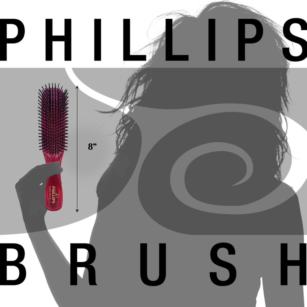 Phillips Brush Light Touch 6 Hair Brush -Ruby Pink