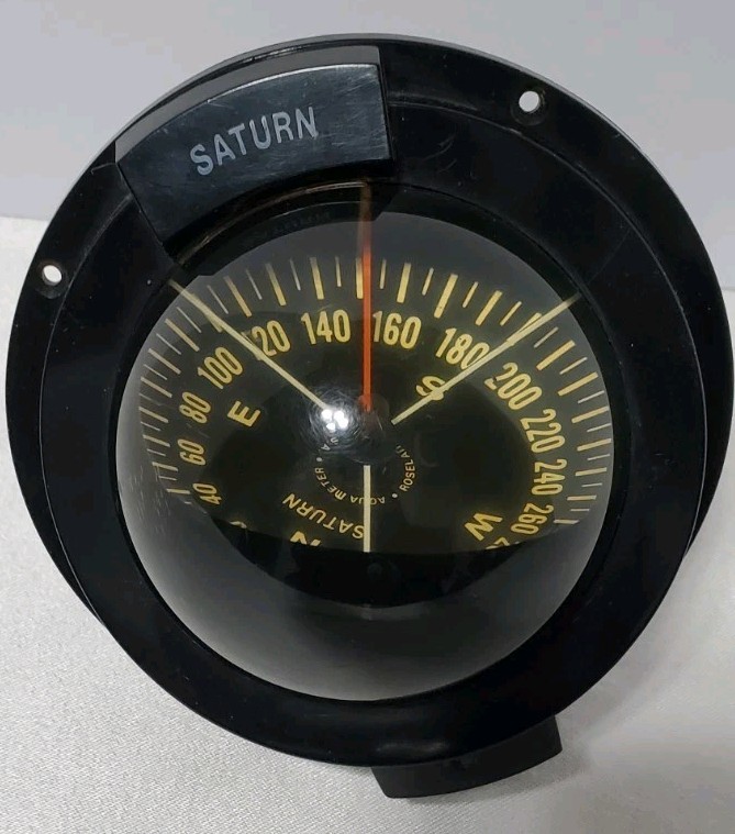 Vintage Saturn Navigation Compass Decorative Display Nonworking