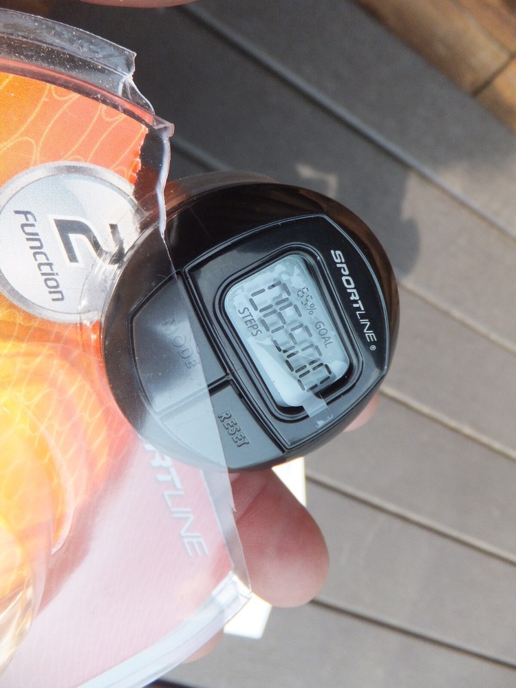New Open Package 2 Function Sportline Distance & Step Walking Pedometer