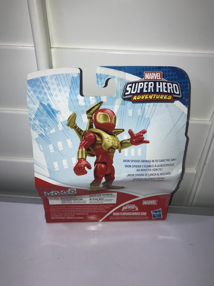 Super Hero Adventures Marvel 5" Iron Spider FIGURE HASBRO DAMAGED PACKAGE