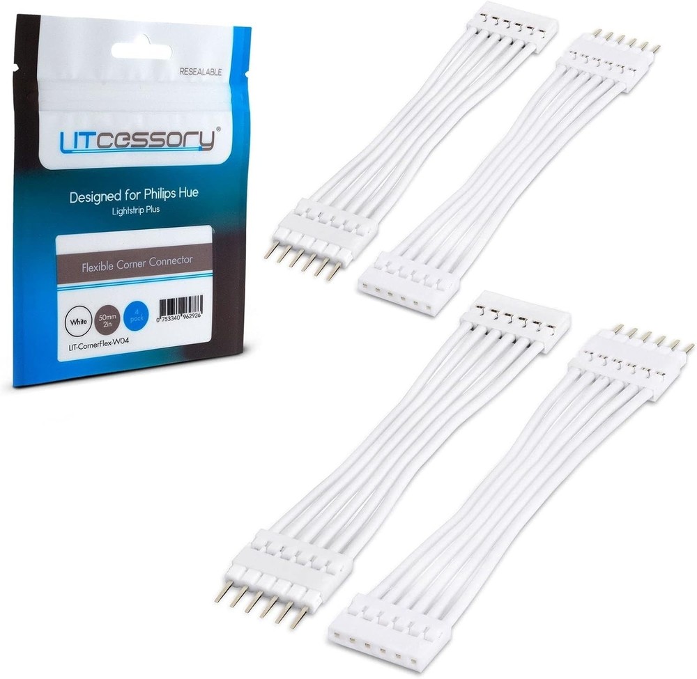 Flexible Corner Connector/Extension Cable for Philips Hue, WiZ Lightstrip 2in...