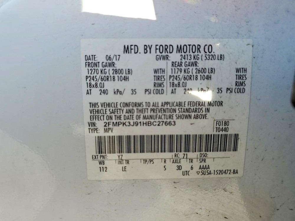 CONTROL PANEL OEM 15-18 FORD EDGE 1YR WRNTY