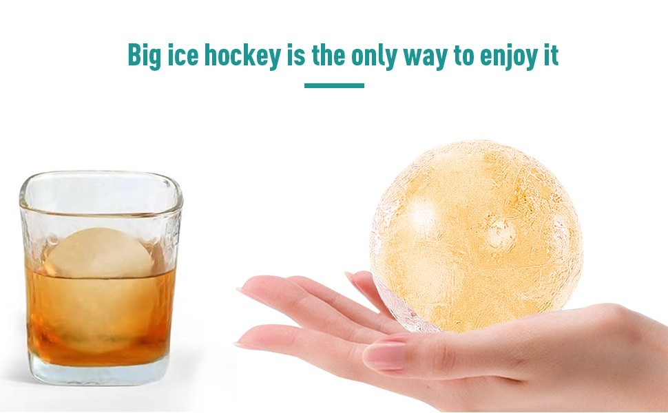 3 Pack Reusable Ice Ball Maker Easy Release Silicone Ice Sphere Mold