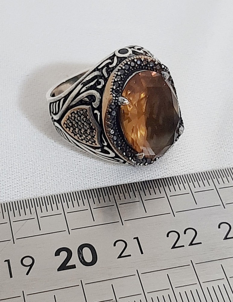 925 SILVER RING Men Solitaire Alexandrite Ring Sterling Man $
