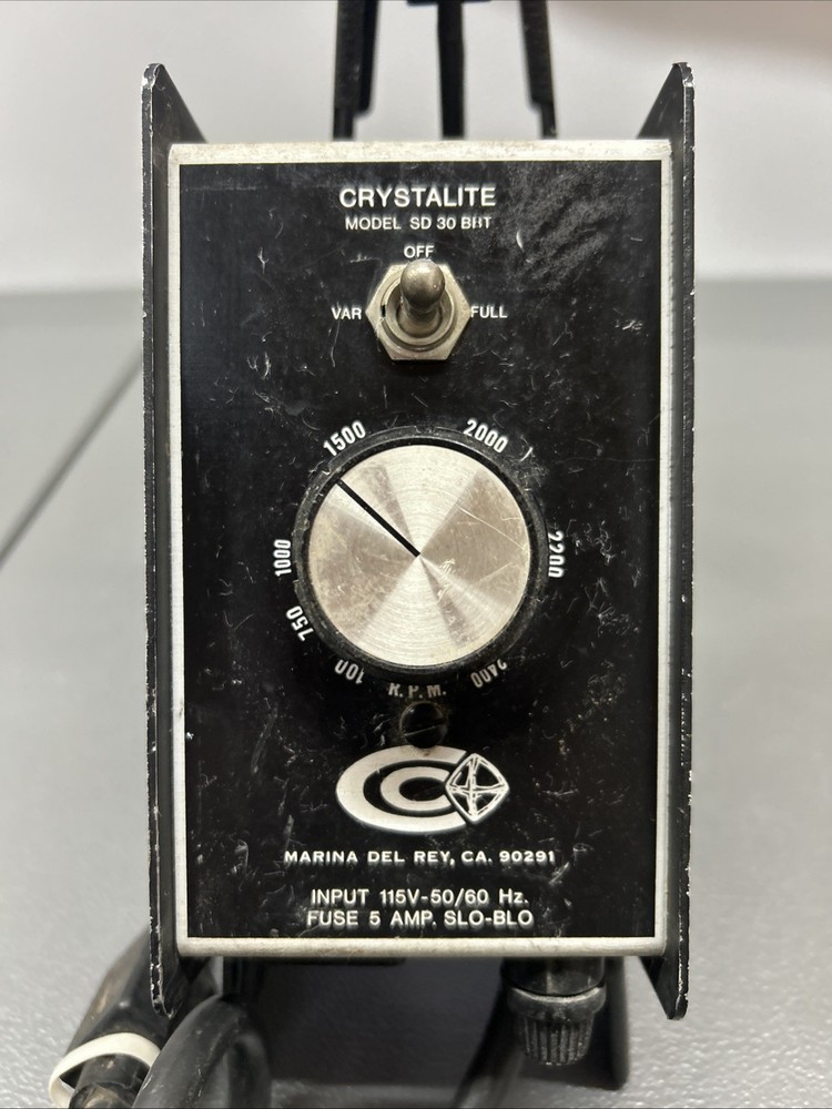 Crystalite Model SD 30 BBT Motor Speed Control Input 115V-50/60 Hz Variable