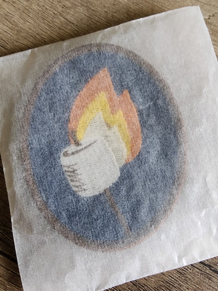 Cub Cubs Marshmallow Campfire morale patch PDW