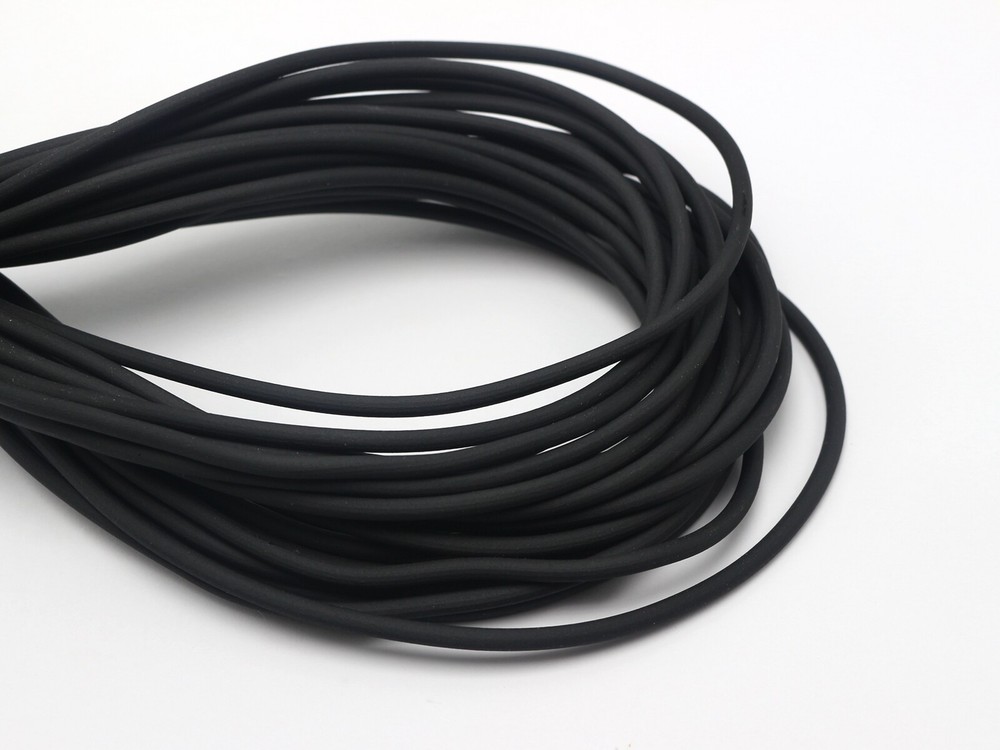 5.5 Yards Black Solid Rubber 3mm Cord Thread String for Necklace Pendants