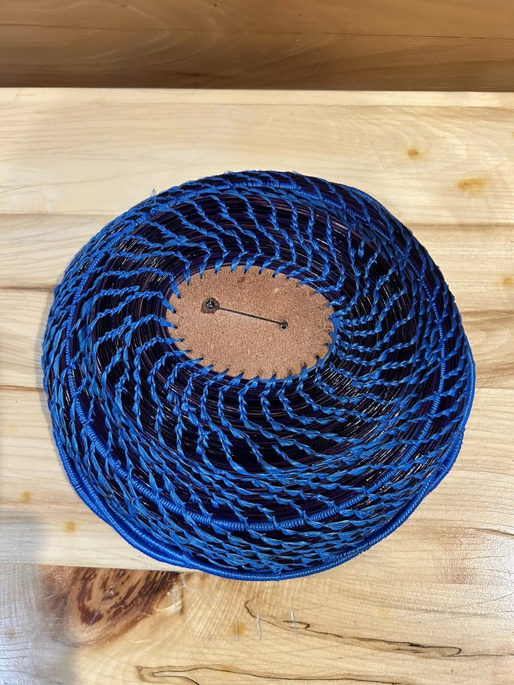 Stunning Blue Pine Needle Basket