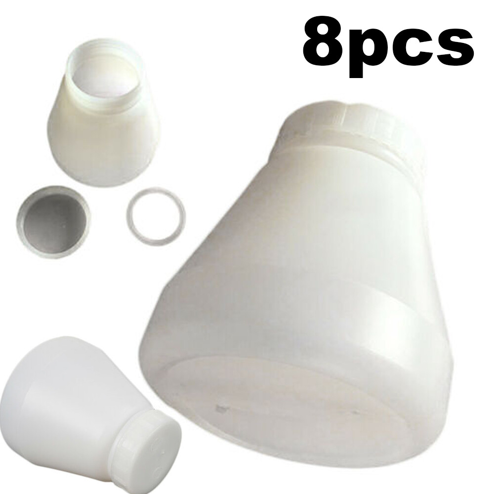 8pcs hopper cup Bottle for powder coating system PC02 PC03 paint spray gun white
