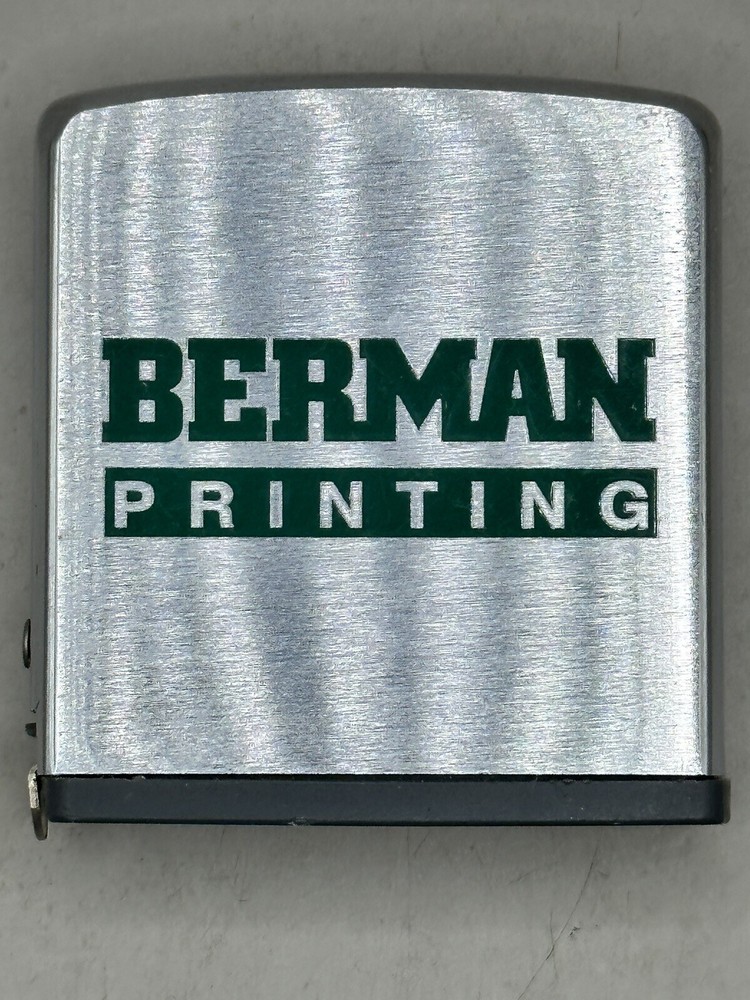 Berman Printing Advertising Zippo Ruler Chrome