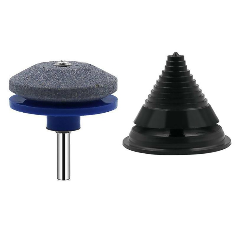 Durable Black Blade Balancer+Lawn Mower Sharpener For Brushcutter Yard Tools A