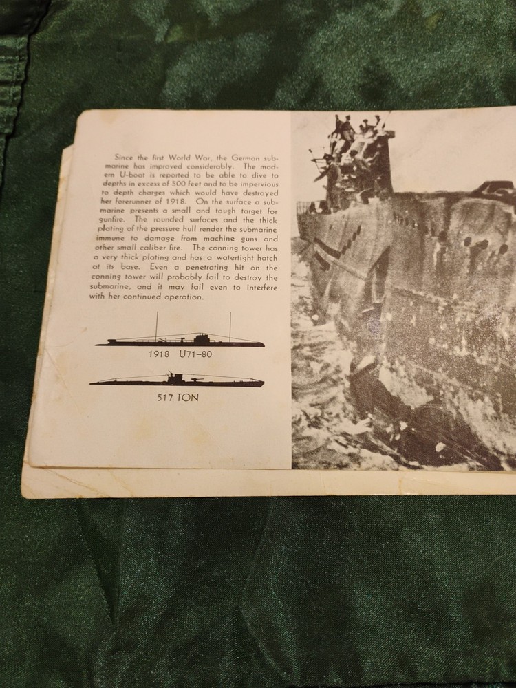 WW2 ONI RESTRICTED Axis Submarine Manual enemy sub operations and uses