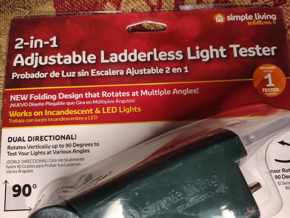Simple Living Solutions 2-in-1 Adjustable Ladderless Light Tester