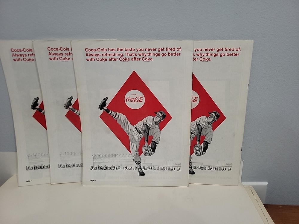 1966 Washington Senators Lot (4) Official Scorecard Programs Scored Baseball