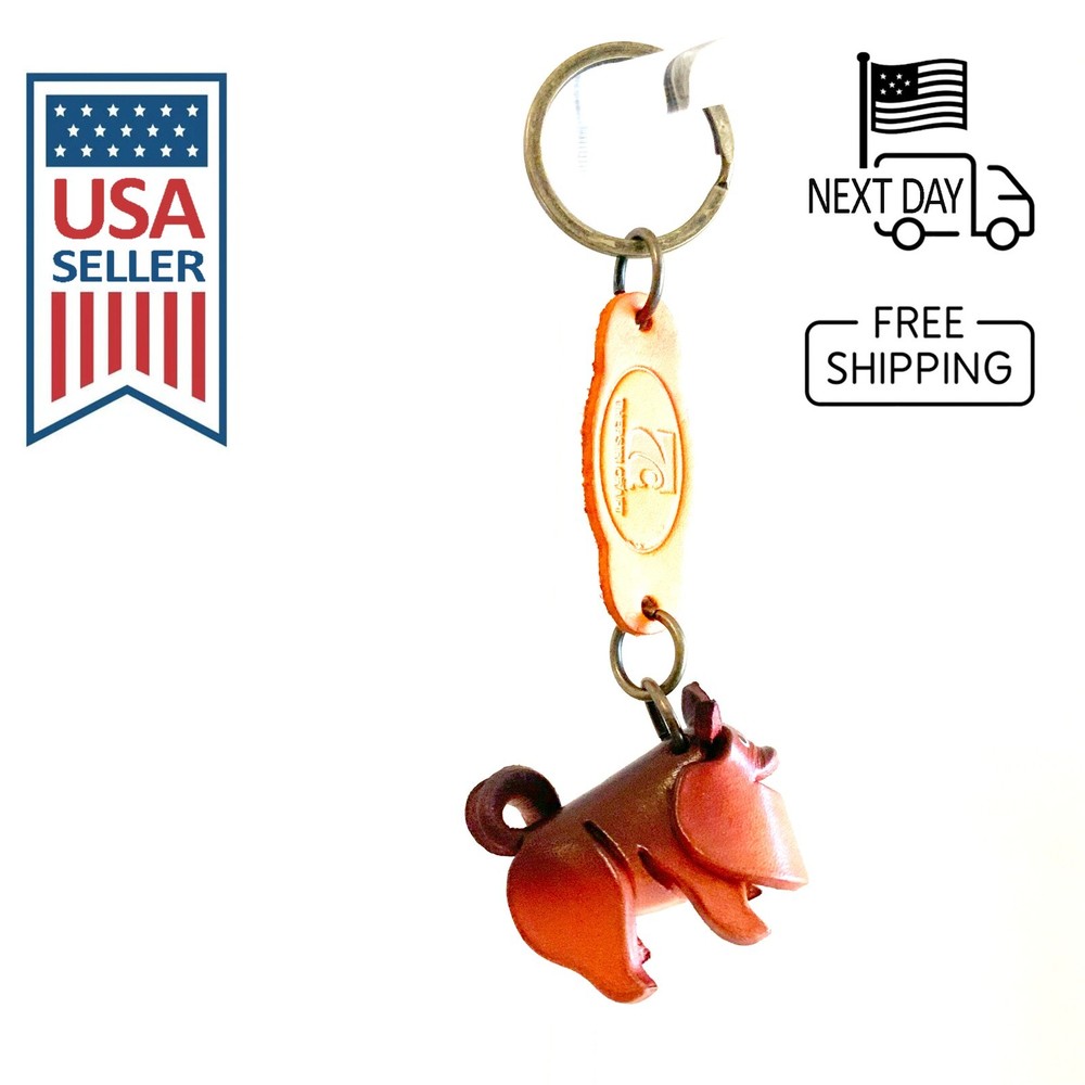 POMERANIAN Handmade Leather Keyring