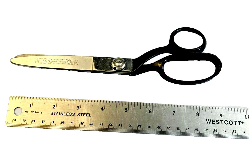 Vintage Wiss Pinking Shears Sewing Scissors Model C Original Box Newark NJ