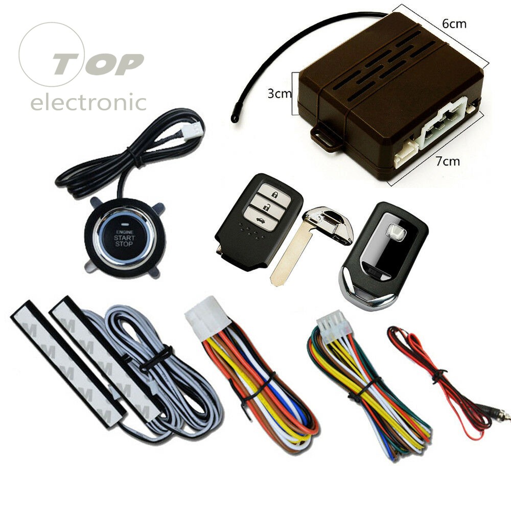 GPS Car Alarm Security System Push Button Start Passive Keyless Remote Kit