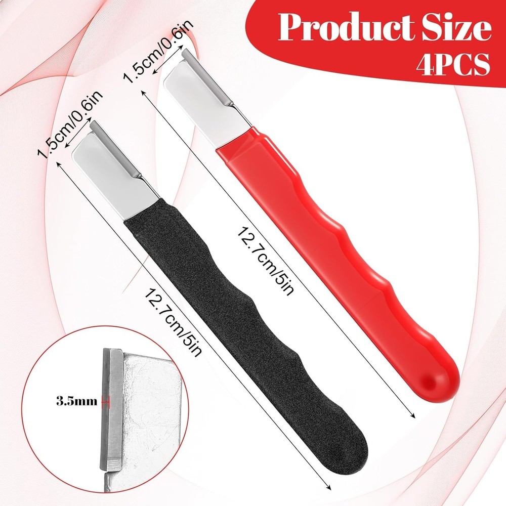 4 Pack Garden Tool Sharpener, Carbide Portable Quick Edge Sharpening Tool