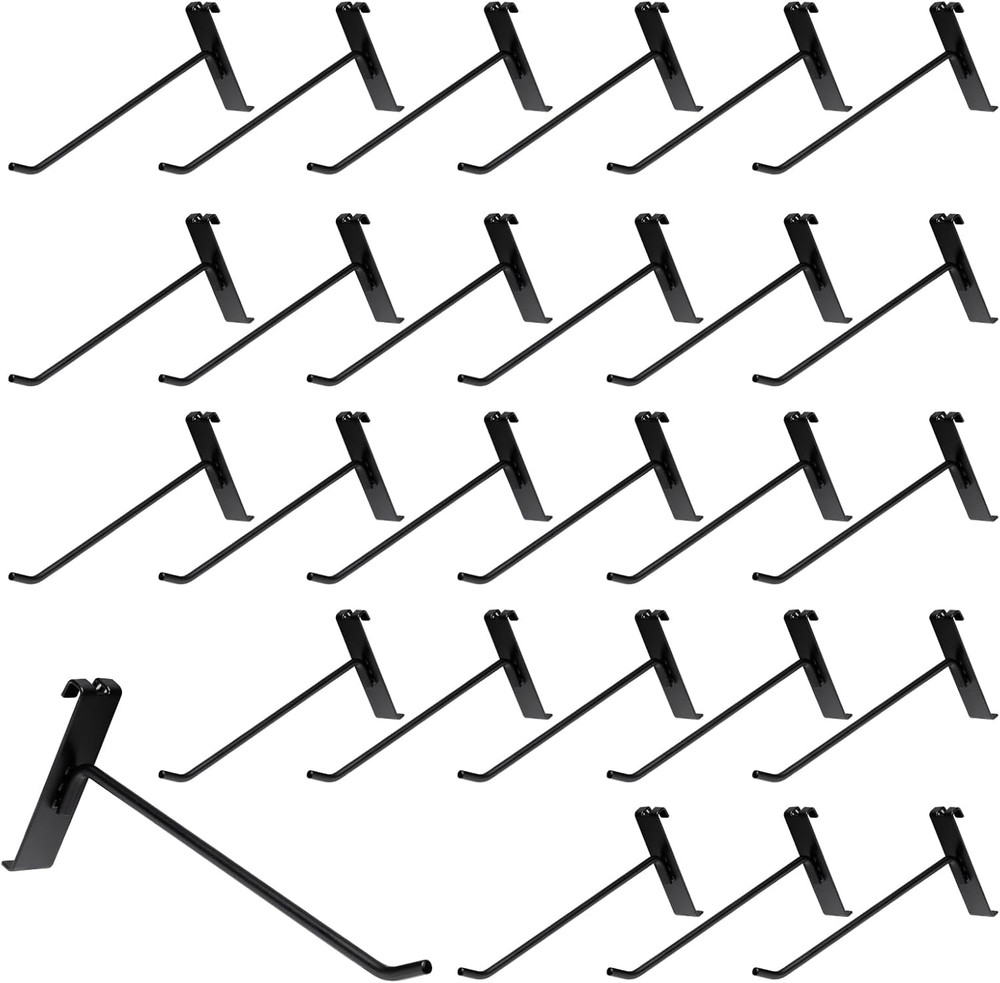 8 Inch Gridwall Hooks, Grid Panel Hanging Hooks for Retail, Home, and Workspace