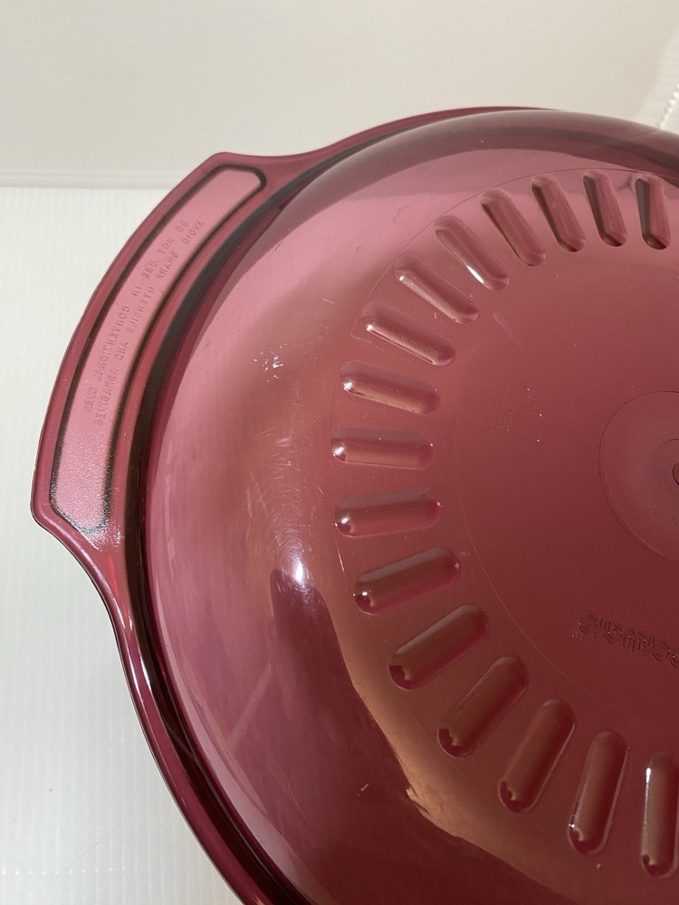VTG Tupperware TupperWave Stack Cooker Microwave Steamer Cranberry Red 4 Pieces