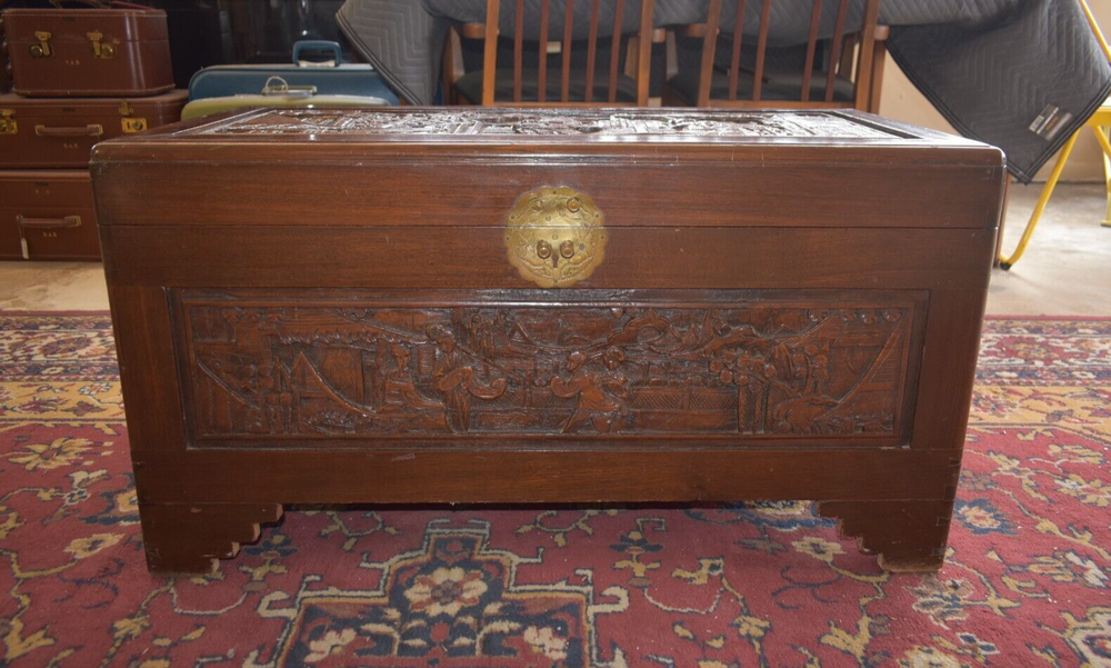 Vintage Asian Style Blanket Chest