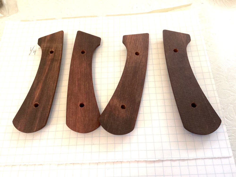 NOS Brown Wood Knife Scales