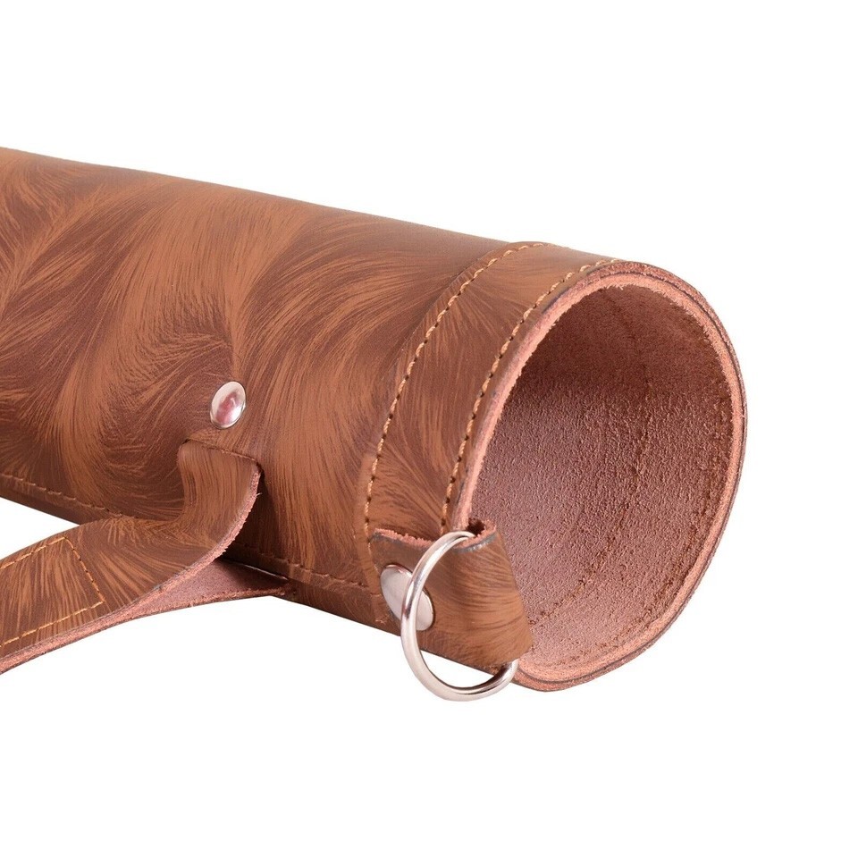 DUAL USE TEXTURED GENUINE LEATHER SHOULDER BACK/SIDE ARROW QUIVER