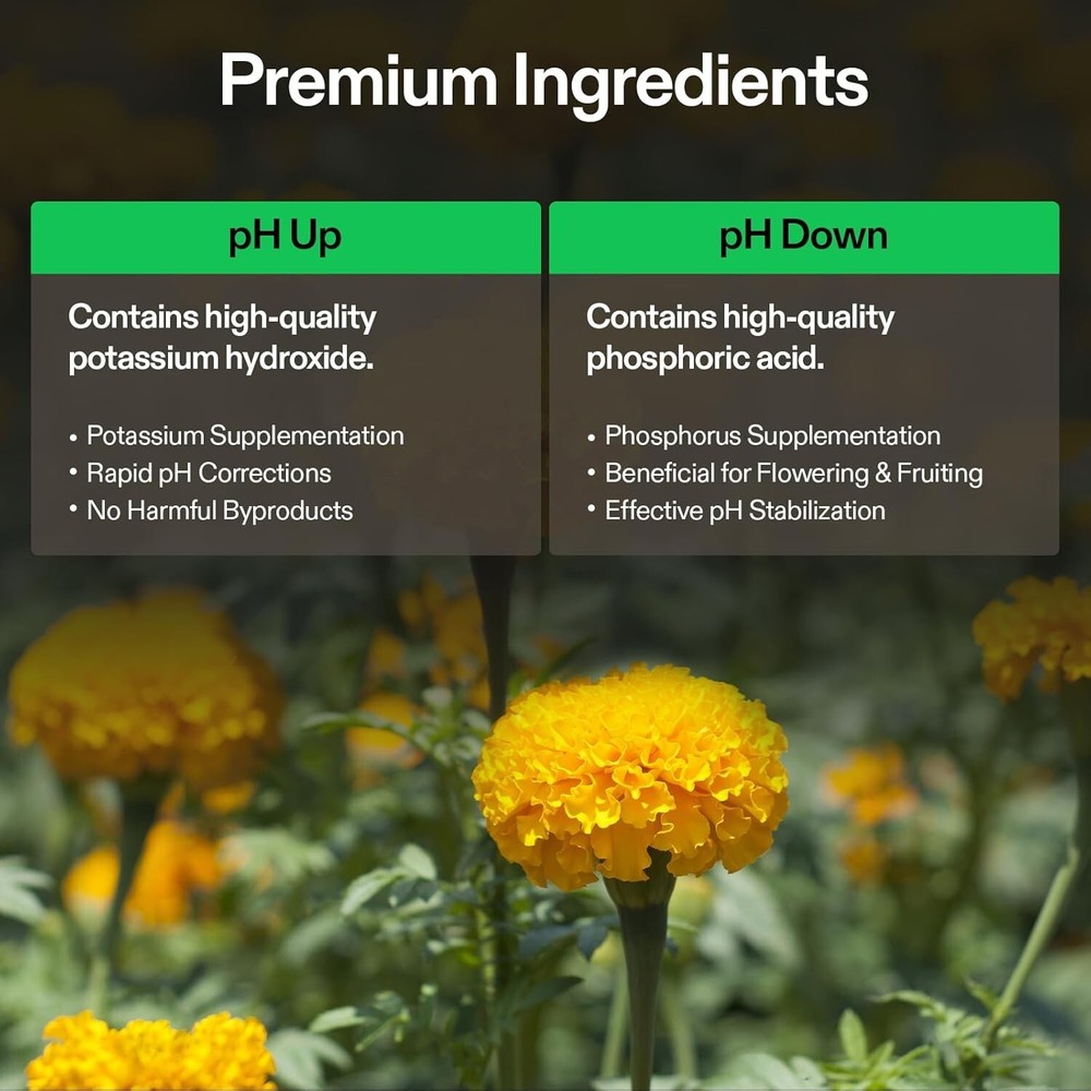 VIVOSUN pH Up & pH Down Kit, 1 Quart Each, pH Control Kit for Balanced pH Level