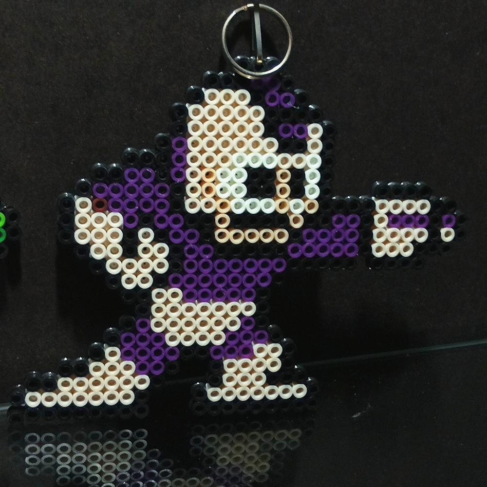 Mega Man Sprite Perler Pixel Art Bead Retro Nes Capcom Keychains
