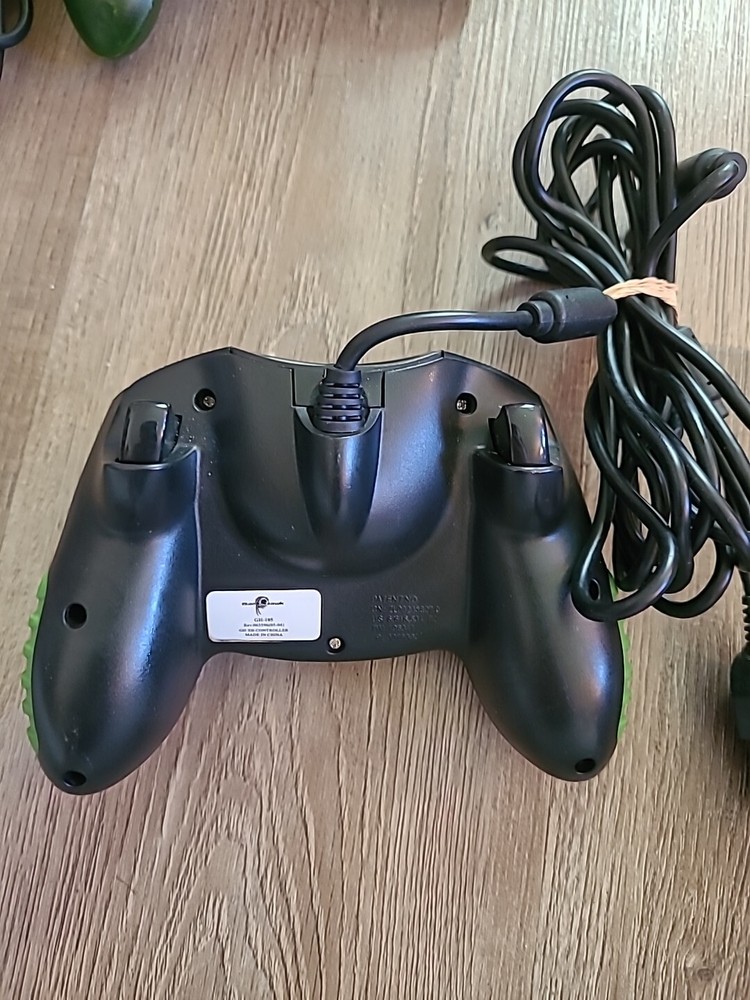 Bundle Of 2 XBOX Controllers Video Game Controllers Game Hawk Green And Black