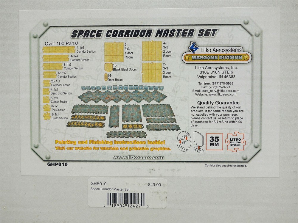 Space Corridor Master Set (GHP010 35mm Corridor Set - Litko Corridor System)