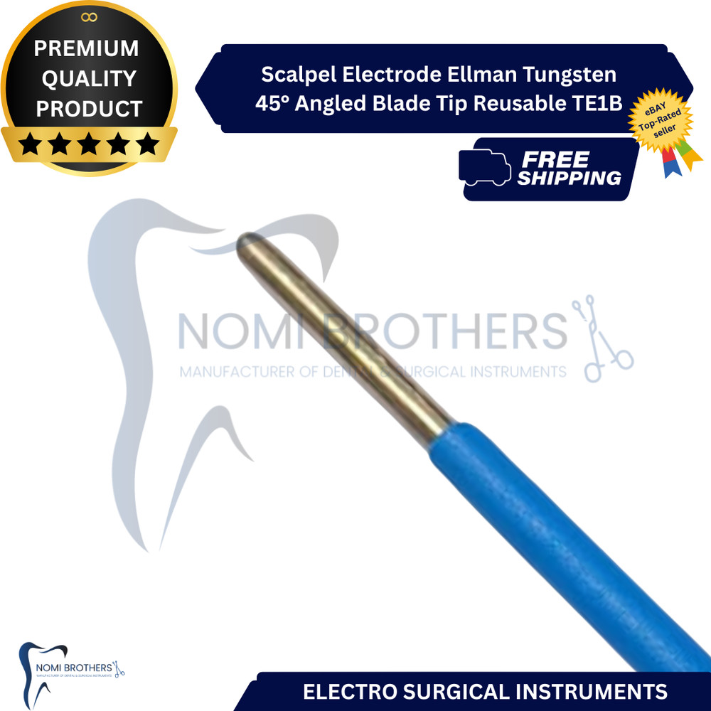 Scalpel Electrode Ellman Tungsten 45° Angled Blade Tip Reusable TE1B CE