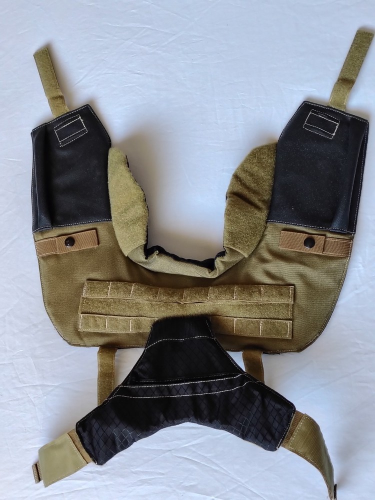 Modular Armor System Shoulder Carrier And Throat Protection