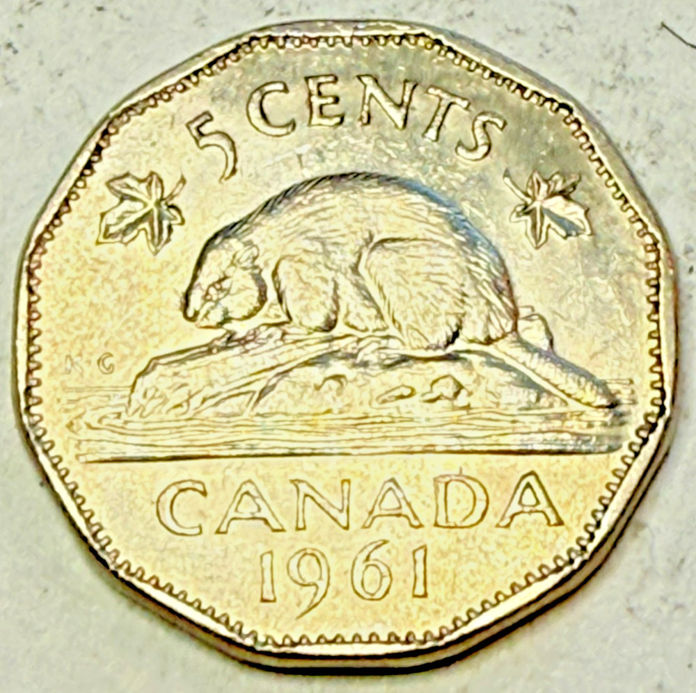 1961 CANADA 5 CENTS