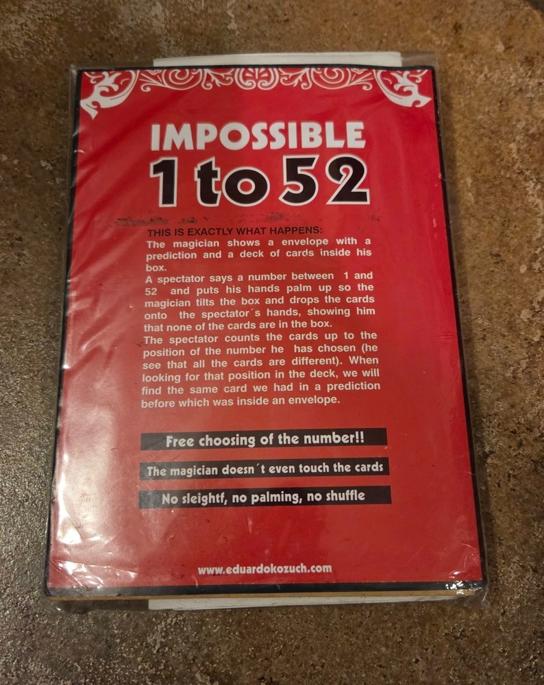 Impossible 1 to 52 – Eduardo Kozuch Magic Mentalism Tricks