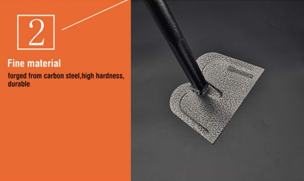 Edward Tools Carbon Steel Hand Hoe black