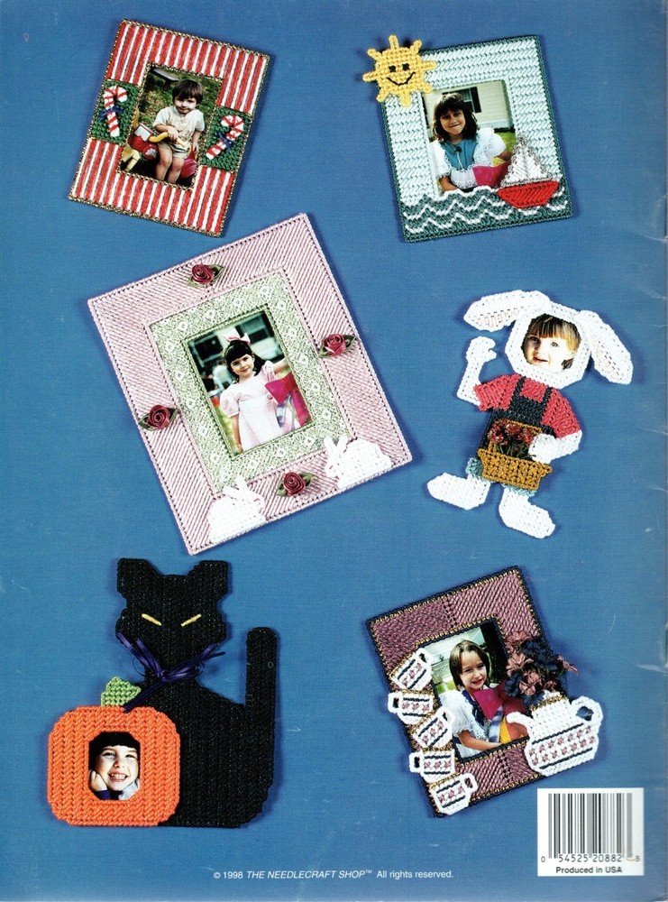 Needlecraft Shop 973070 FRAME FUN Photo Frames Plastic Canvas Pattern Leaflet