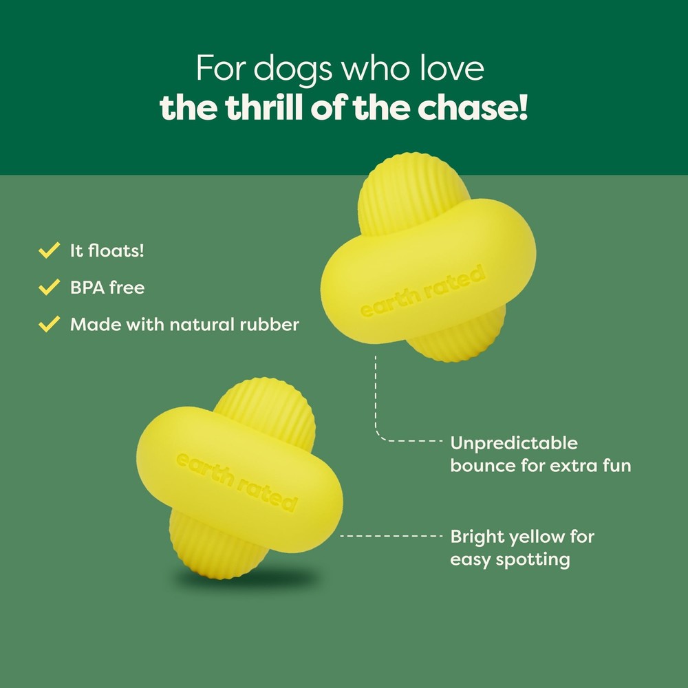 FetchDuo Dog Toy Floating Bouncing Fetch Balls Dogs 2 Pack