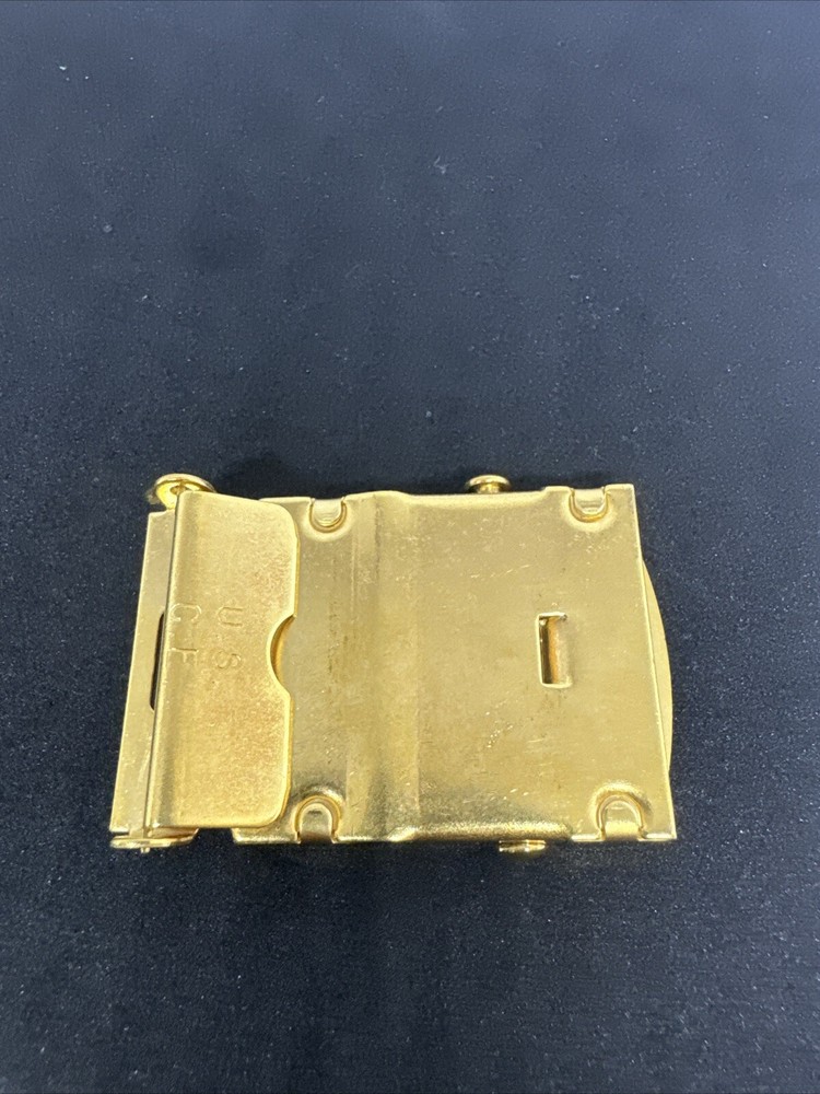 SOLID BRASS MILITARY BELT BUCKLE