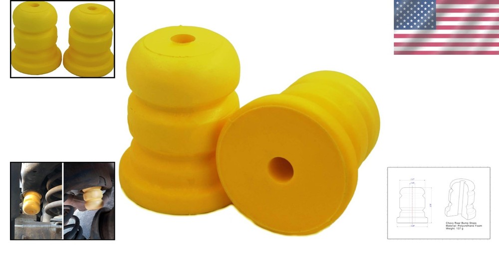 Polyurethane Rear Bump Stops for Chevy Tahoe, Avalanche, Escalade 2 Pack