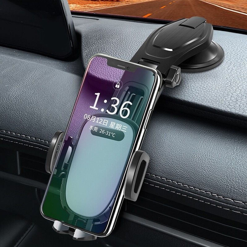 360° Rotatable Phone Mount Holder Car Dashboard Gravity Adjustable GPS Stand
