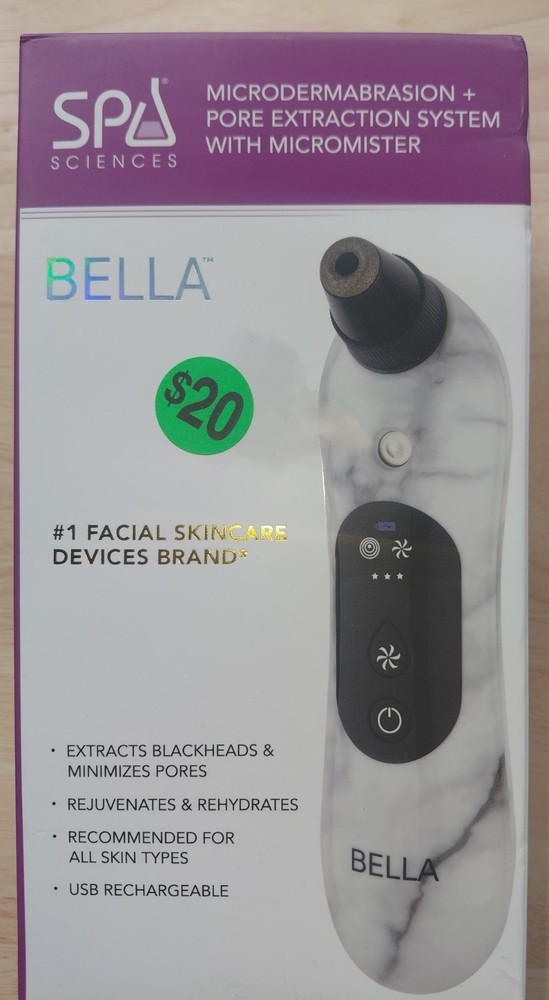 Spa Sciences BELLA Microdermabrasion Pore Extraction USB Rechargeable