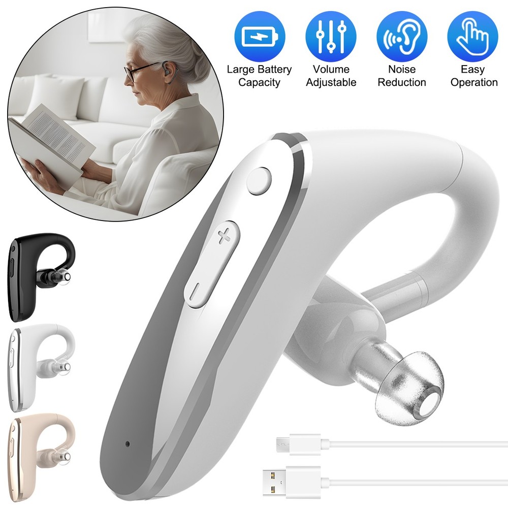 Advanced Hearing Aids with Bluetooth, 20Hrs Use, Comfort Fit for Elderly